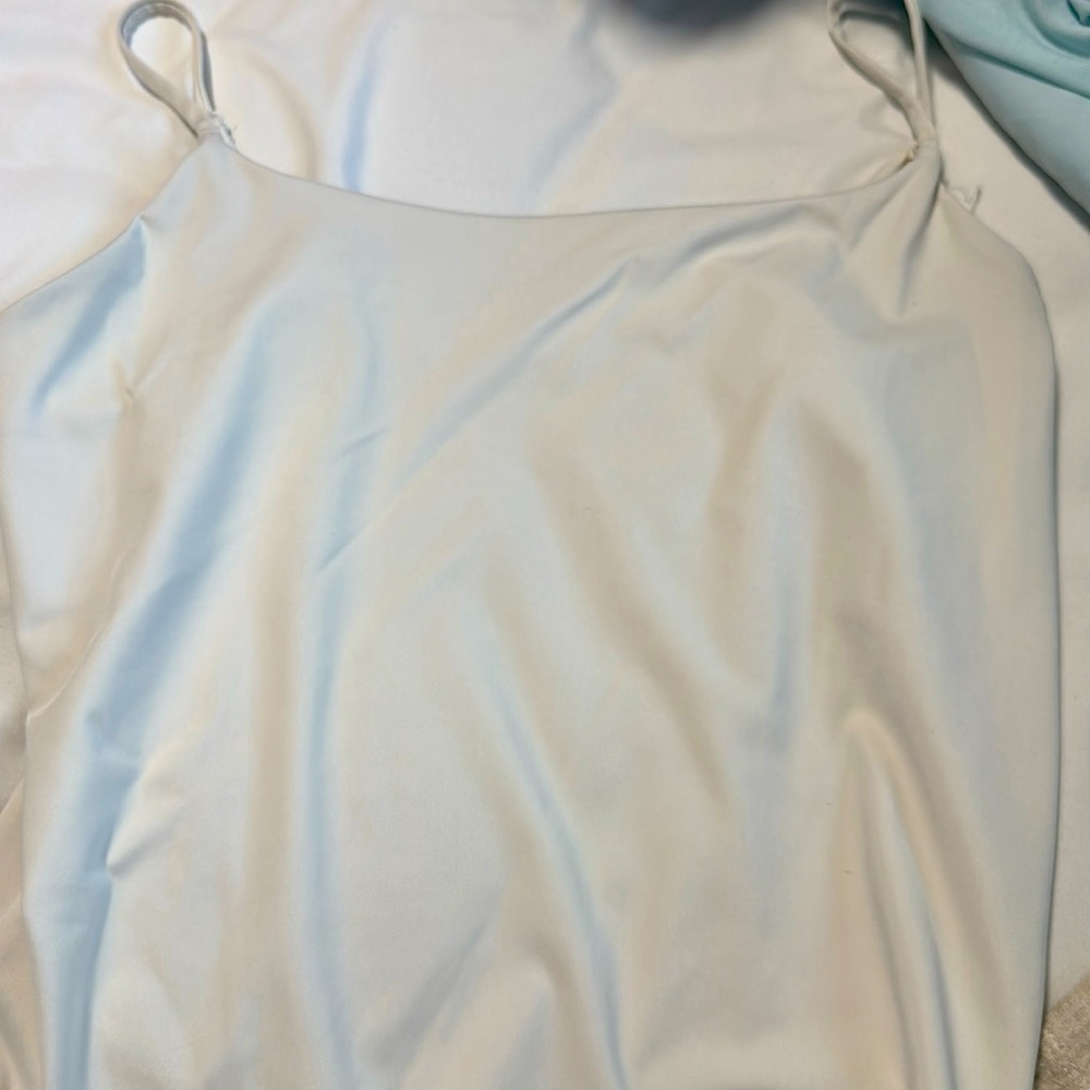 White soft tank top